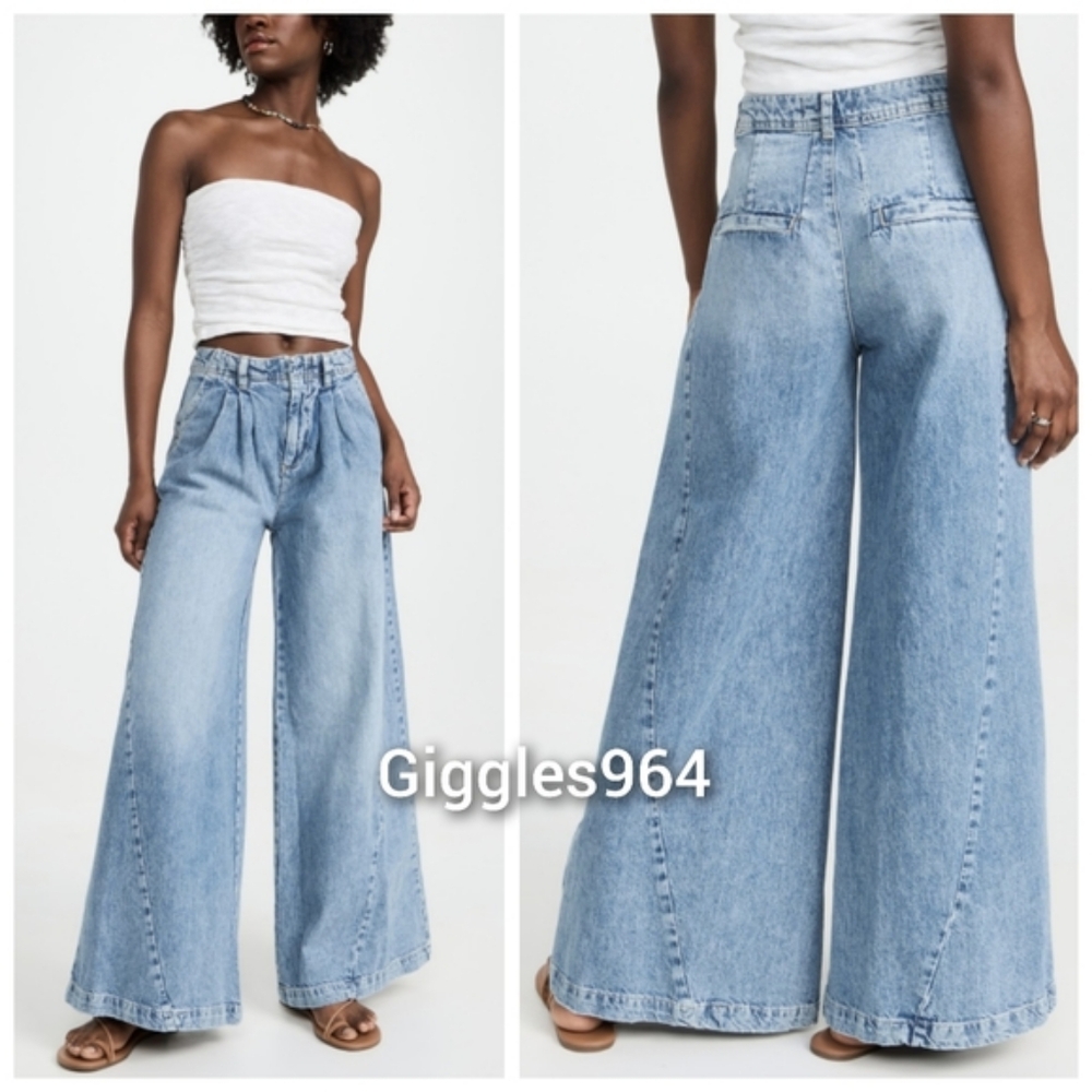 Free People Equinox Jeans Trousers Pants Open Sky - Picture 1 of 6